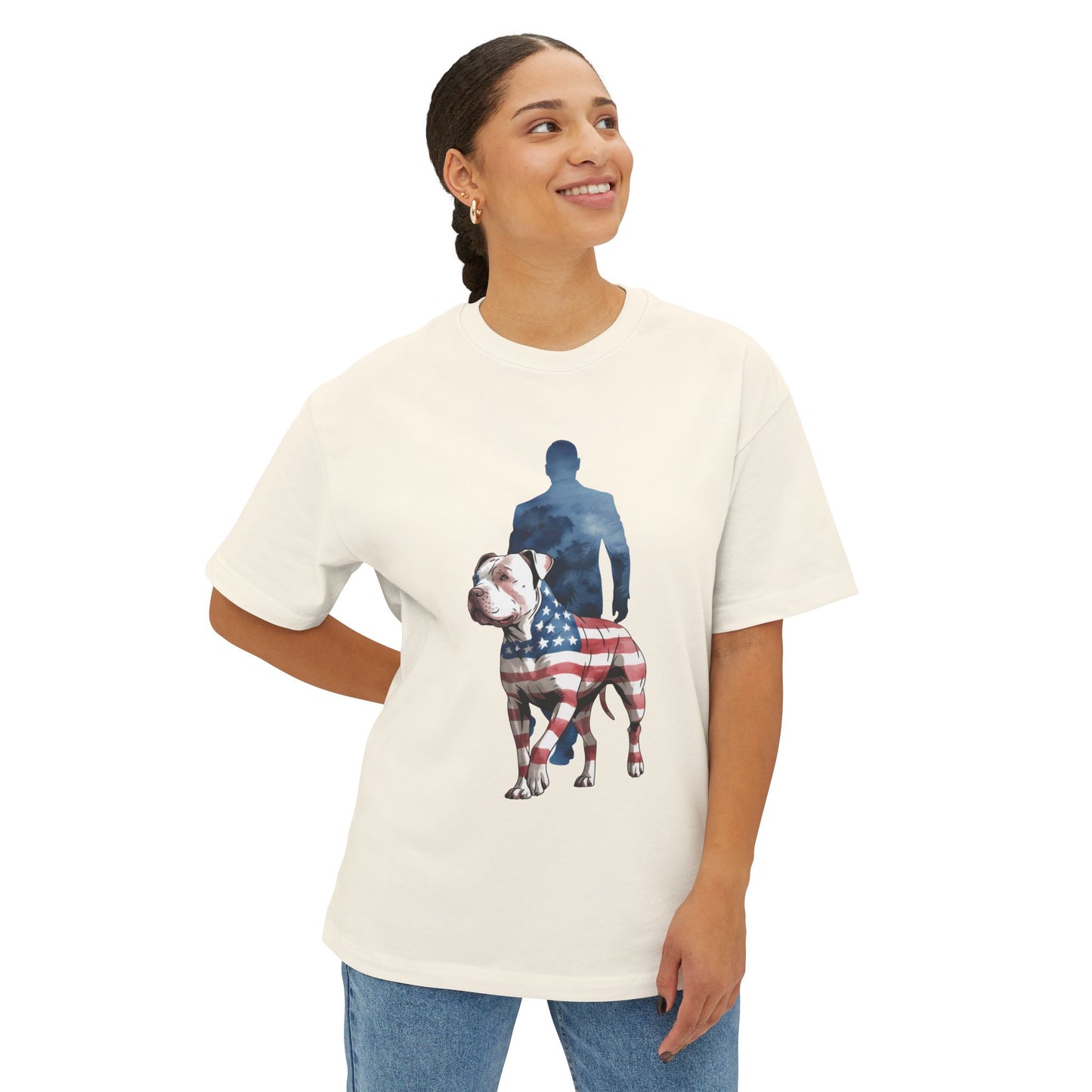 Stars, Stripes, and Bully by My Side – Patriotic Pitbull T-Shirt