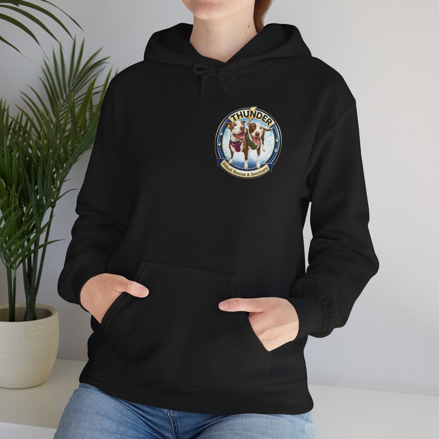 Thunder Pitbull Rescue & Sanctuary Hoodie | Custom Pitbull Apparel | Dog Rescue Hoodie