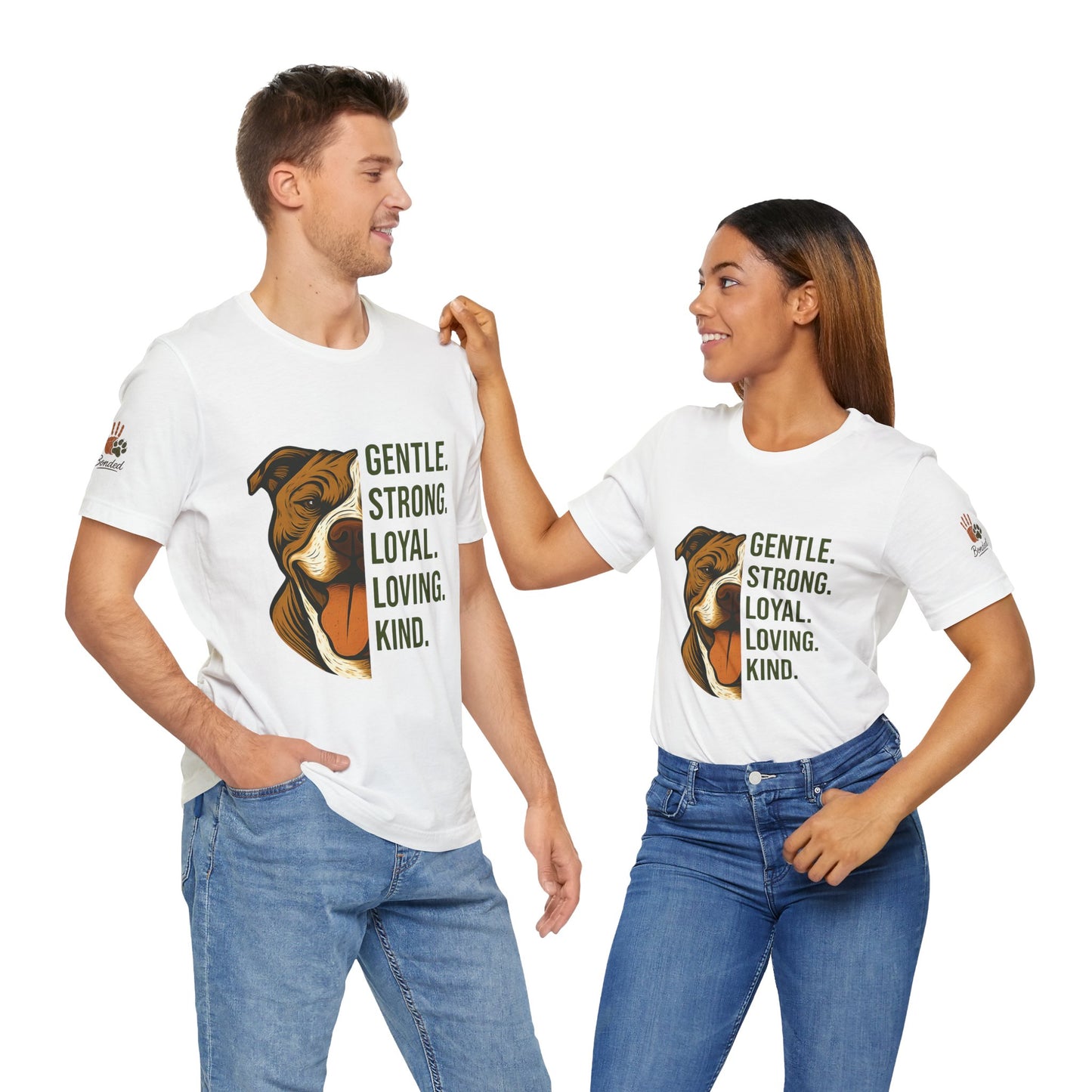 Gentle Strong Loyal Loving Kind – Pitbull Advocacy Unisex T-Shirt | Bella + Canvas 3001