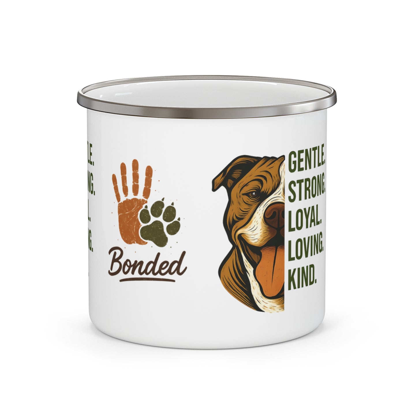 Bonded Camping Mug – Pit Bull Love & Loyalty