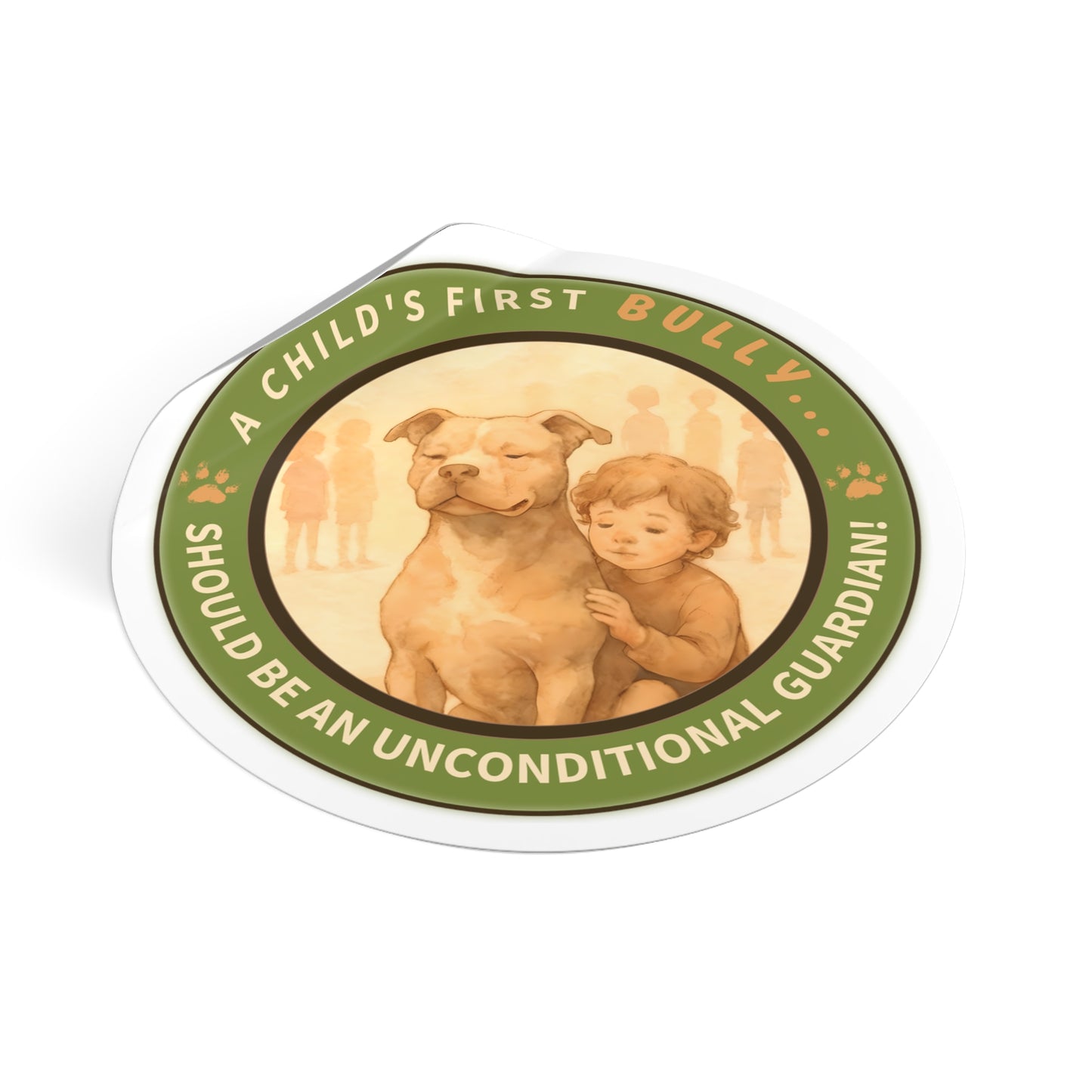 A Child’s First Bully – Guardian Round Vinyl Sticker