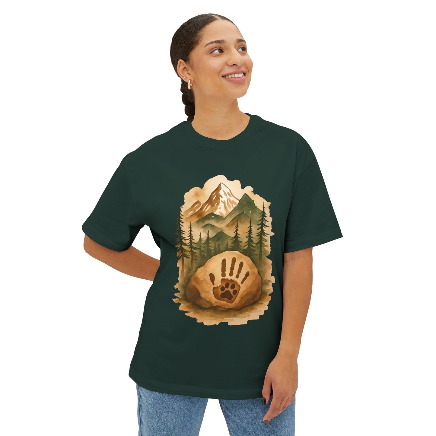 Bully Bond Corp Handprint & Paw Forest T-Shirt – Bella+Canvas 3010