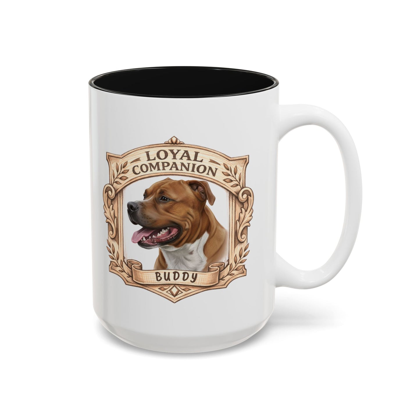 Personalized Dog Mug – Custom Digital Pencil Sketch Portrait (Men’s Edition – Bonded Shield)