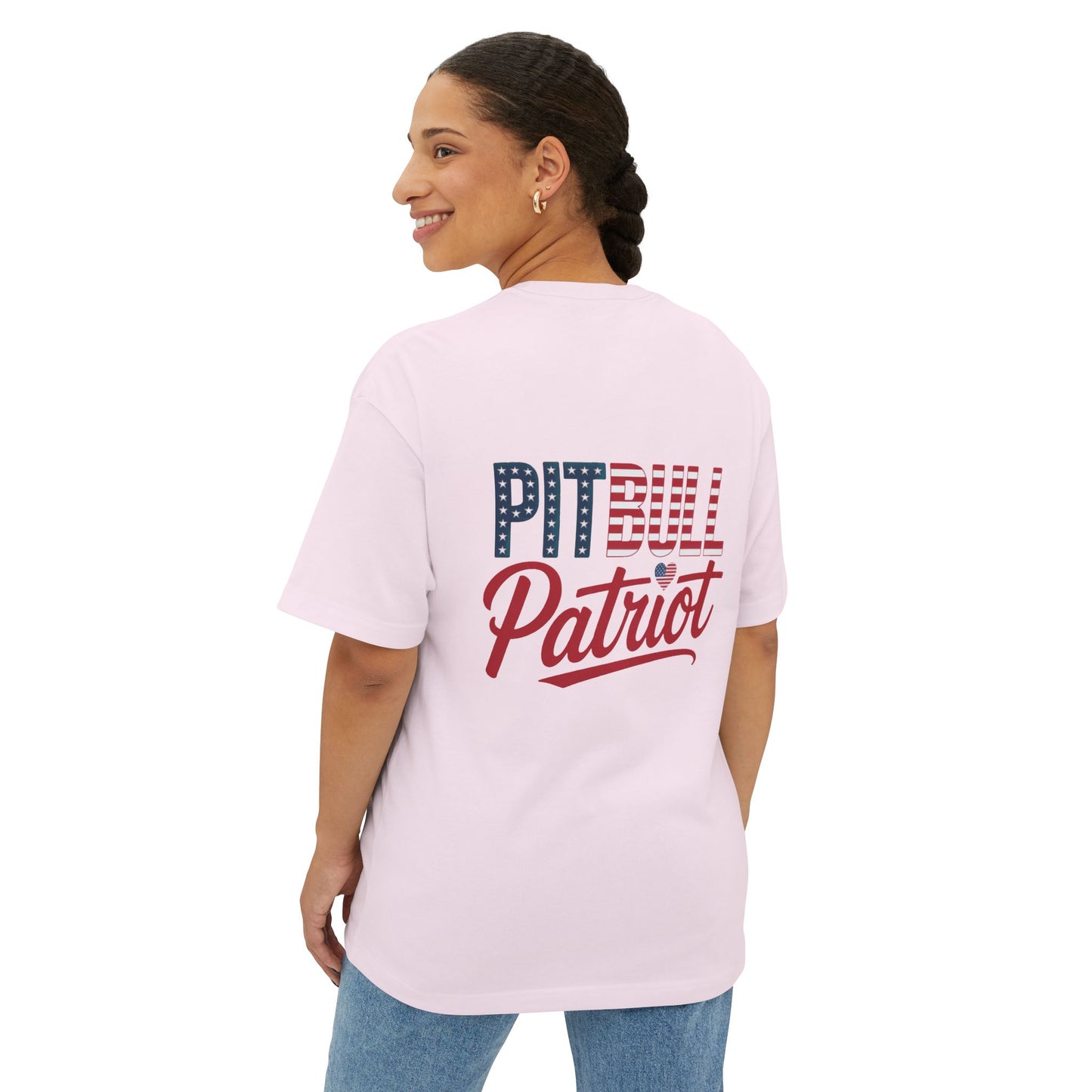 Pitbull Patriot | Bella + Canvas Tee | Double-Sided American Pride Shirt