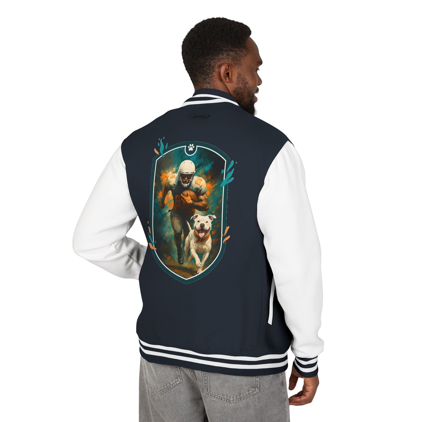 Gridiron Guardian Letterman Jacket – Powerbreed Football Crest Edition