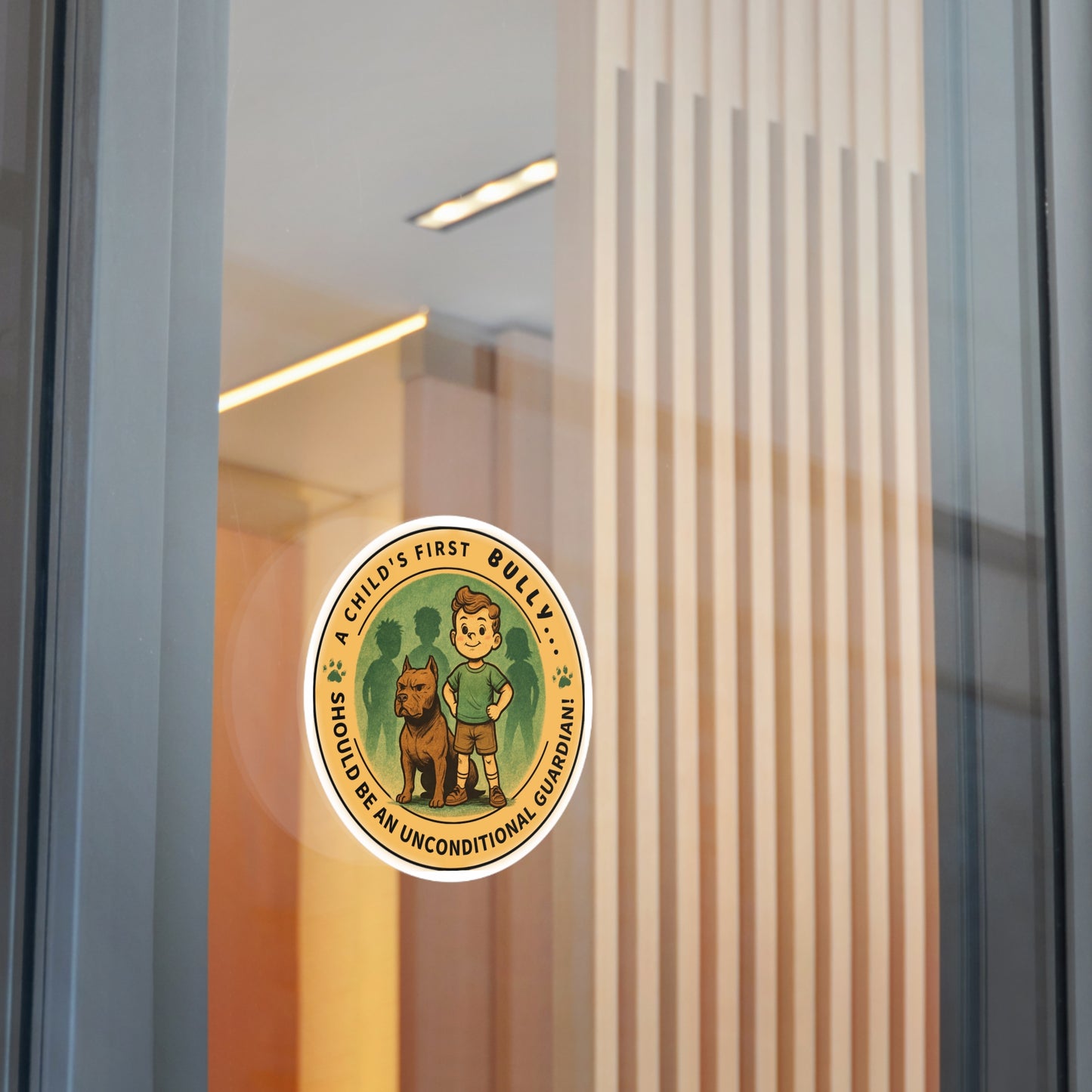 A Child’s First Bully Round Vinyl Sticker