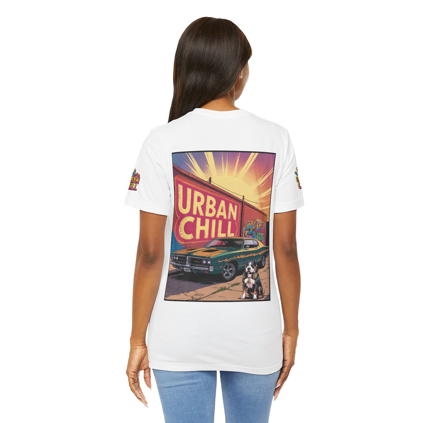Urban Chill Rooftop Premium Graphic Tee – Multi-Print Bella+Canvas 3001
