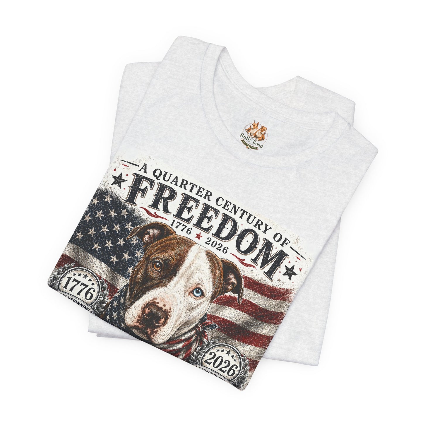 Custom 250 Years of Freedom Service Dog Tribute Shirt – Personalized Patriotic Dog Portrait Tee