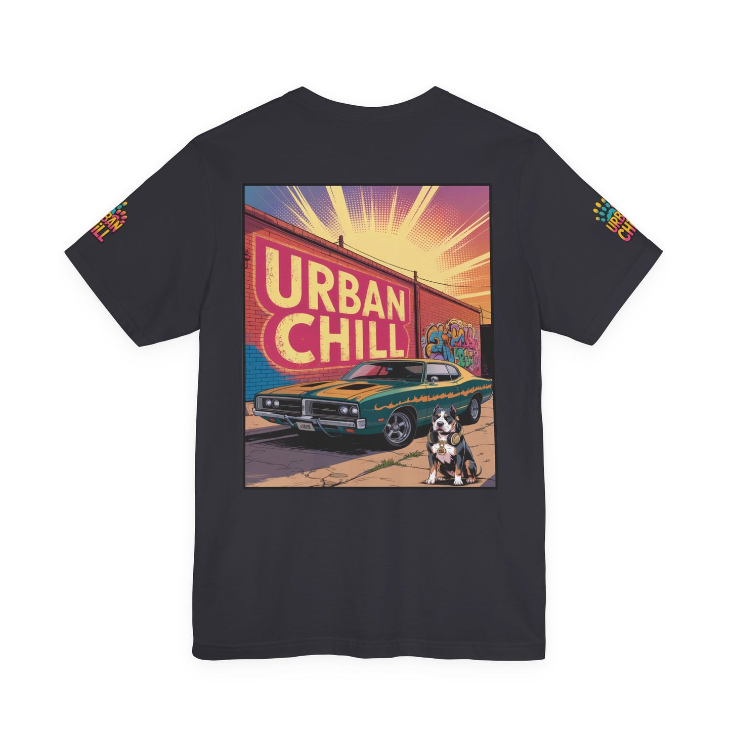 Urban Chill Rooftop Premium Graphic Tee – Multi-Print Bella+Canvas 3001