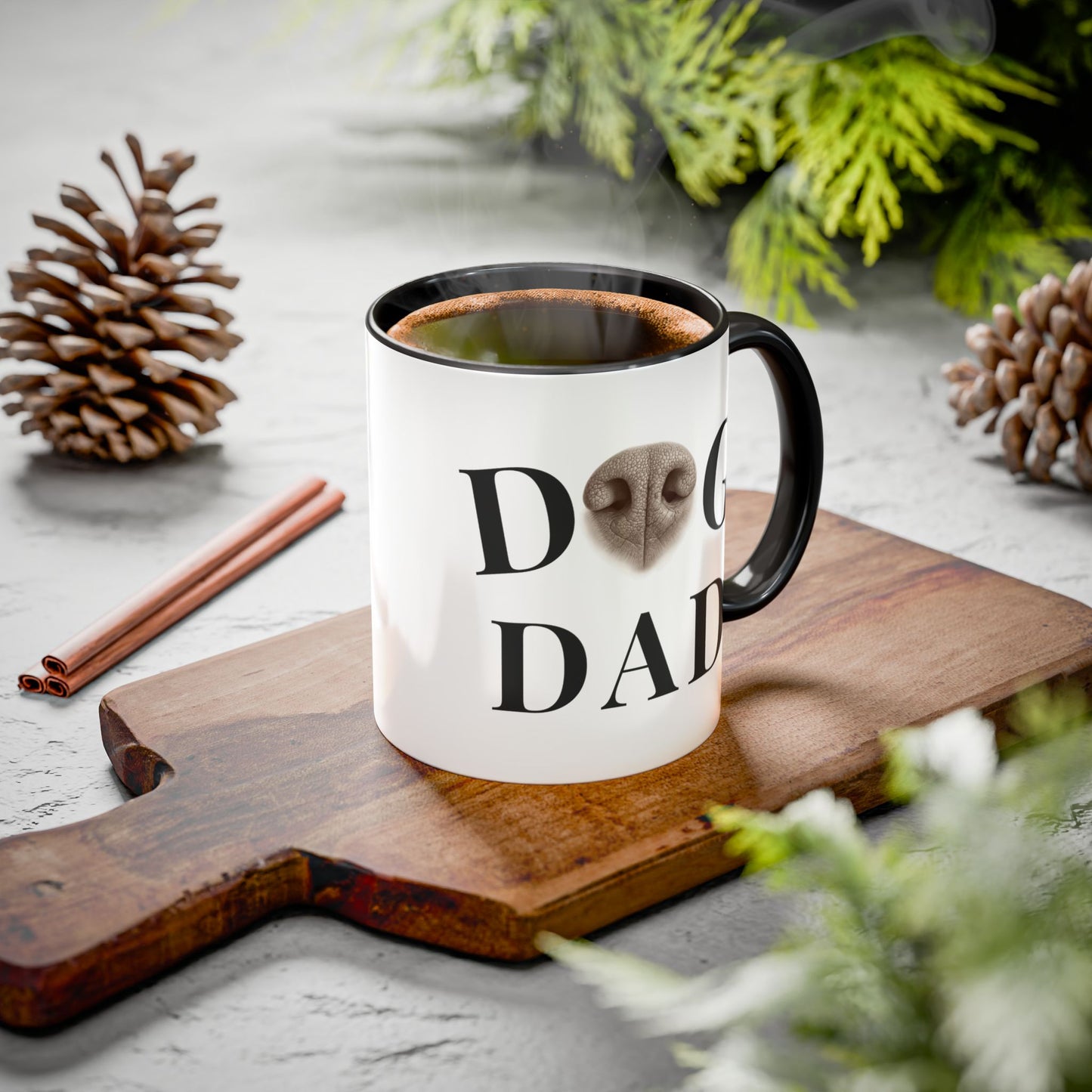 Personalized Dog Dad Mug – Your Dog’s Nose Custom Design
