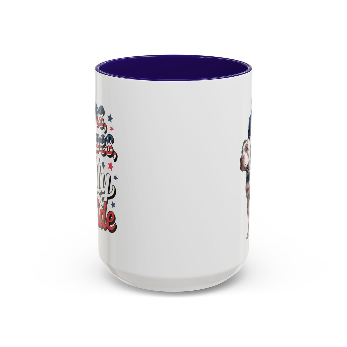 Bullies By My Side Mug – Blue Man Stars & Stripes Pitbull Coffee Cup
