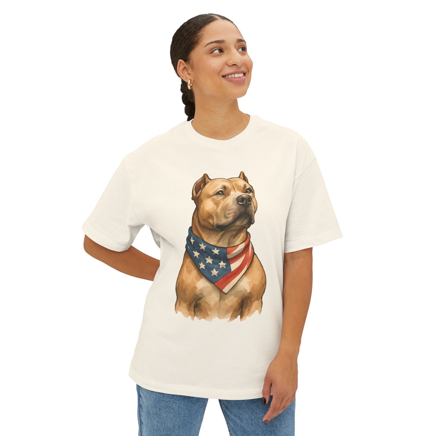 Pitbull Patriot | Bella + Canvas Tee | Double-Sided American Pride Shirt