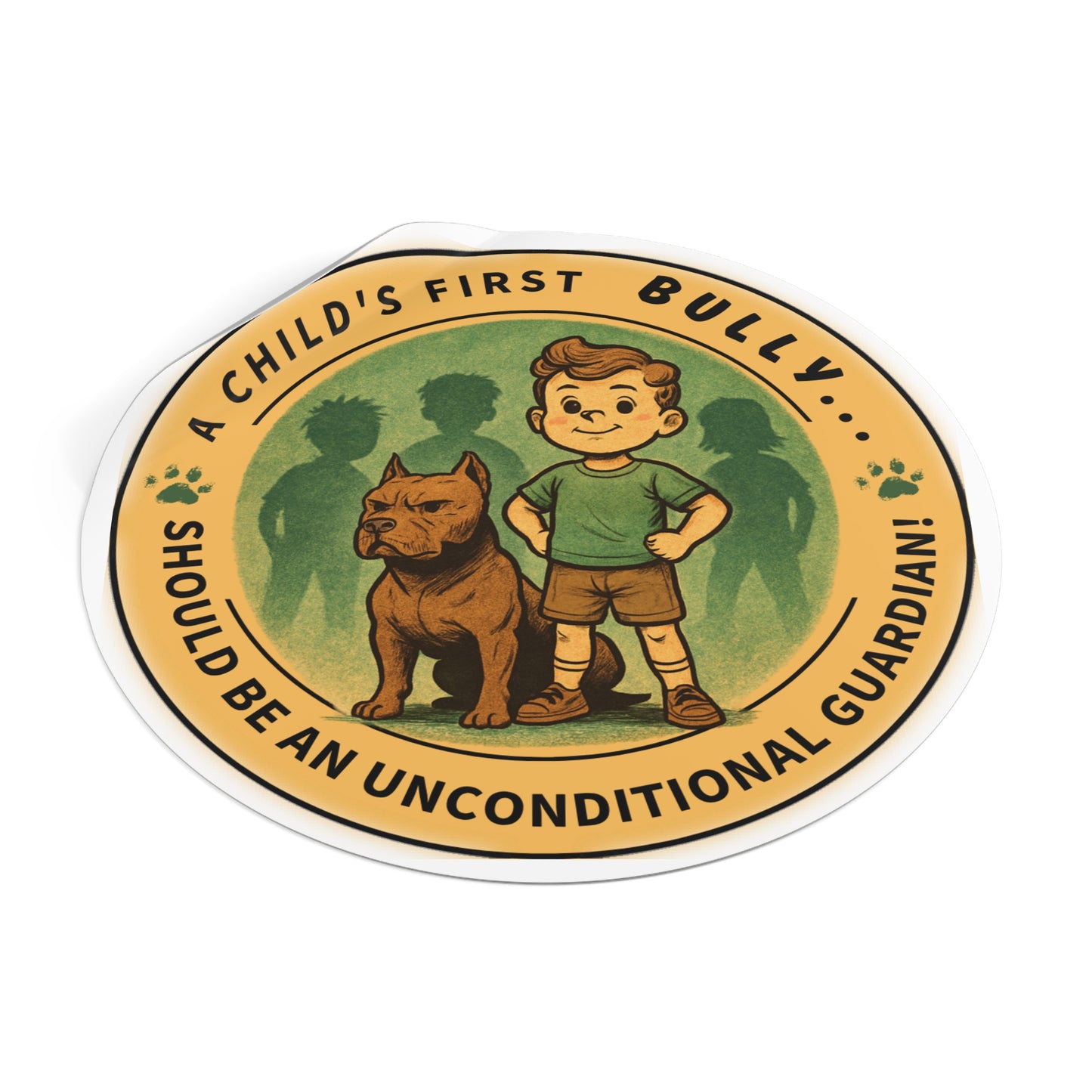 A Child’s First Bully Round Vinyl Sticker