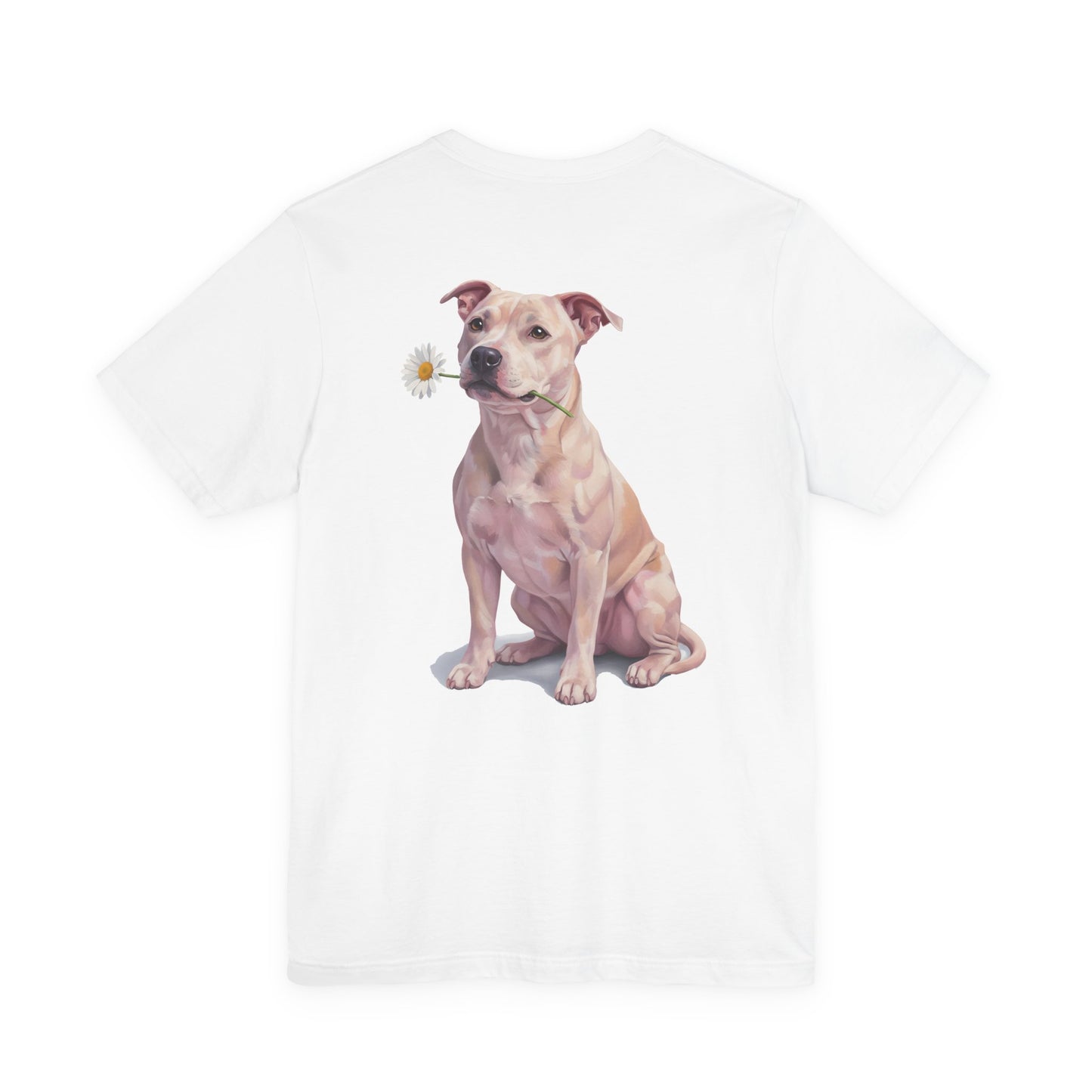 Staffy Mom – Gentle Pastel Daisy Edition