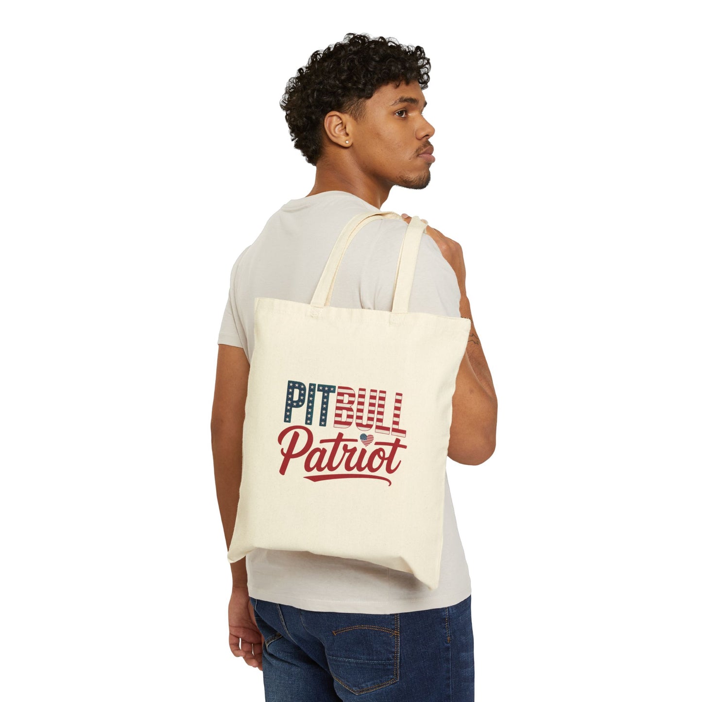Patriot Pitbull Canvas Tote Bag – Bully Bond Corp