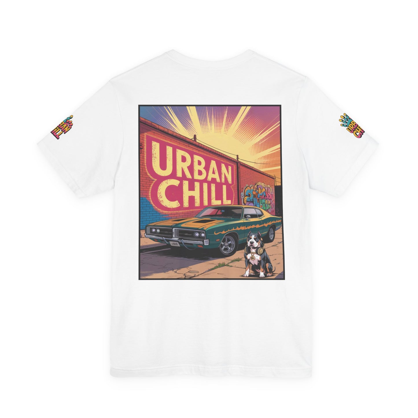 Urban Chill Rooftop Premium Graphic Tee – Multi-Print Bella+Canvas 3001