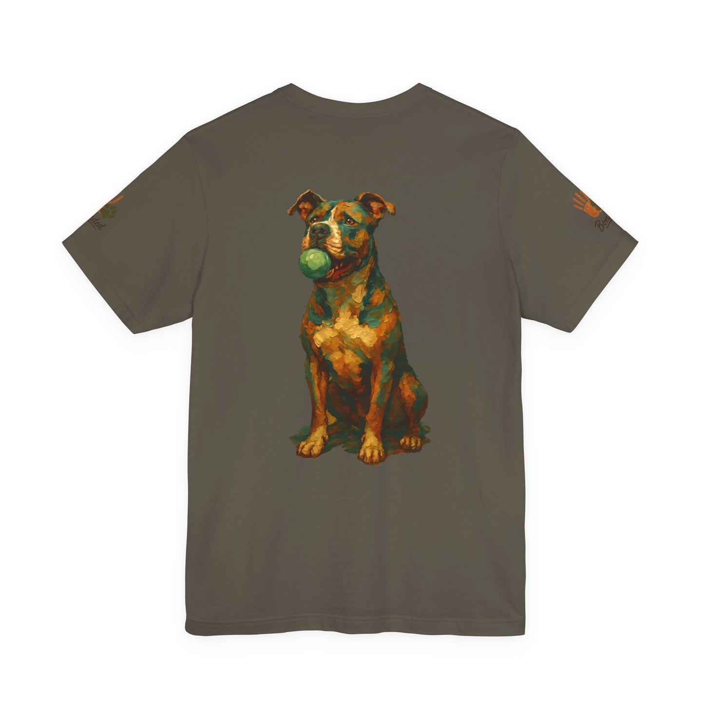Paw-sitively the Best Dog Dad Ever | Bella + Canvas 3001 Olive Tee