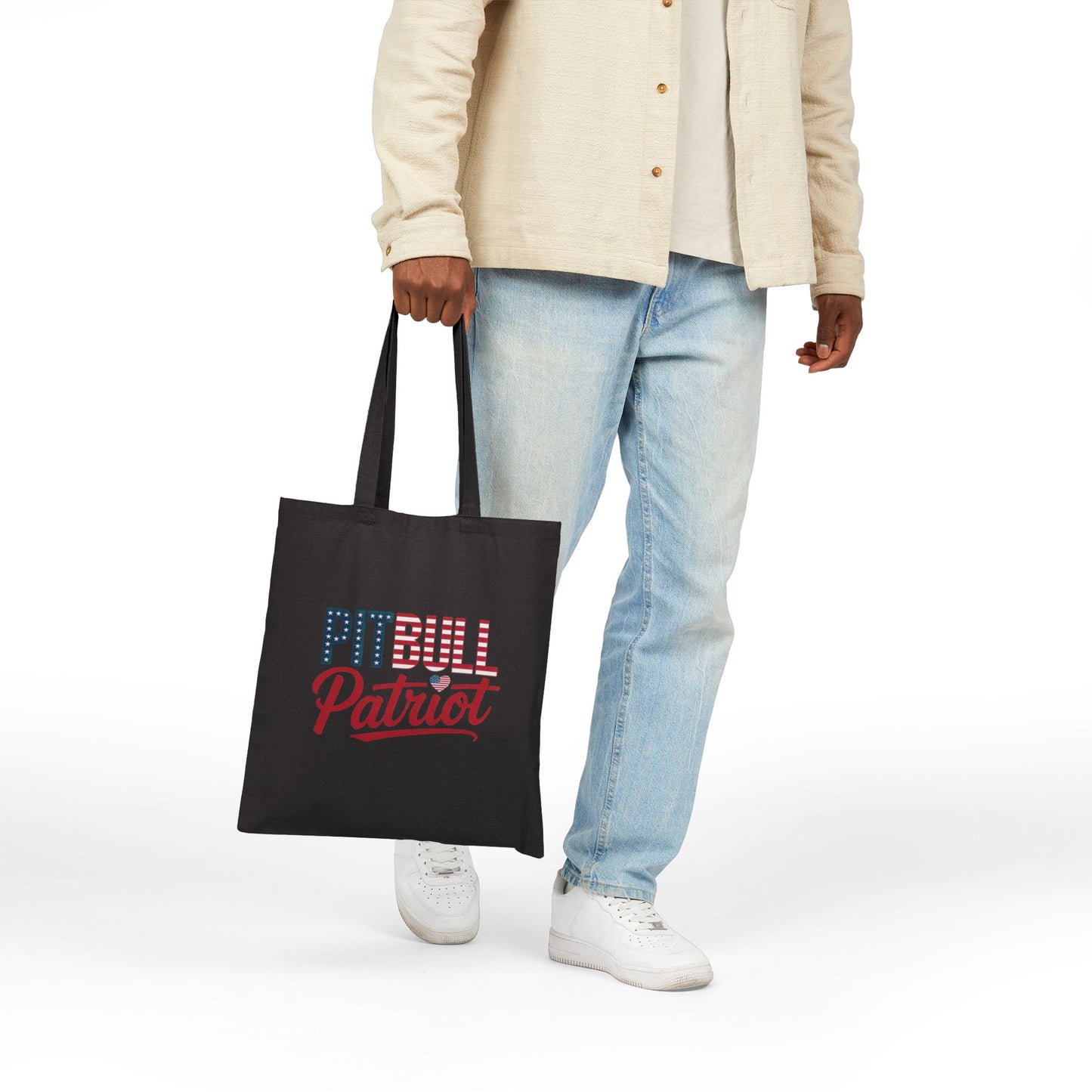 Patriot Pitbull Canvas Tote Bag – Bully Bond Corp