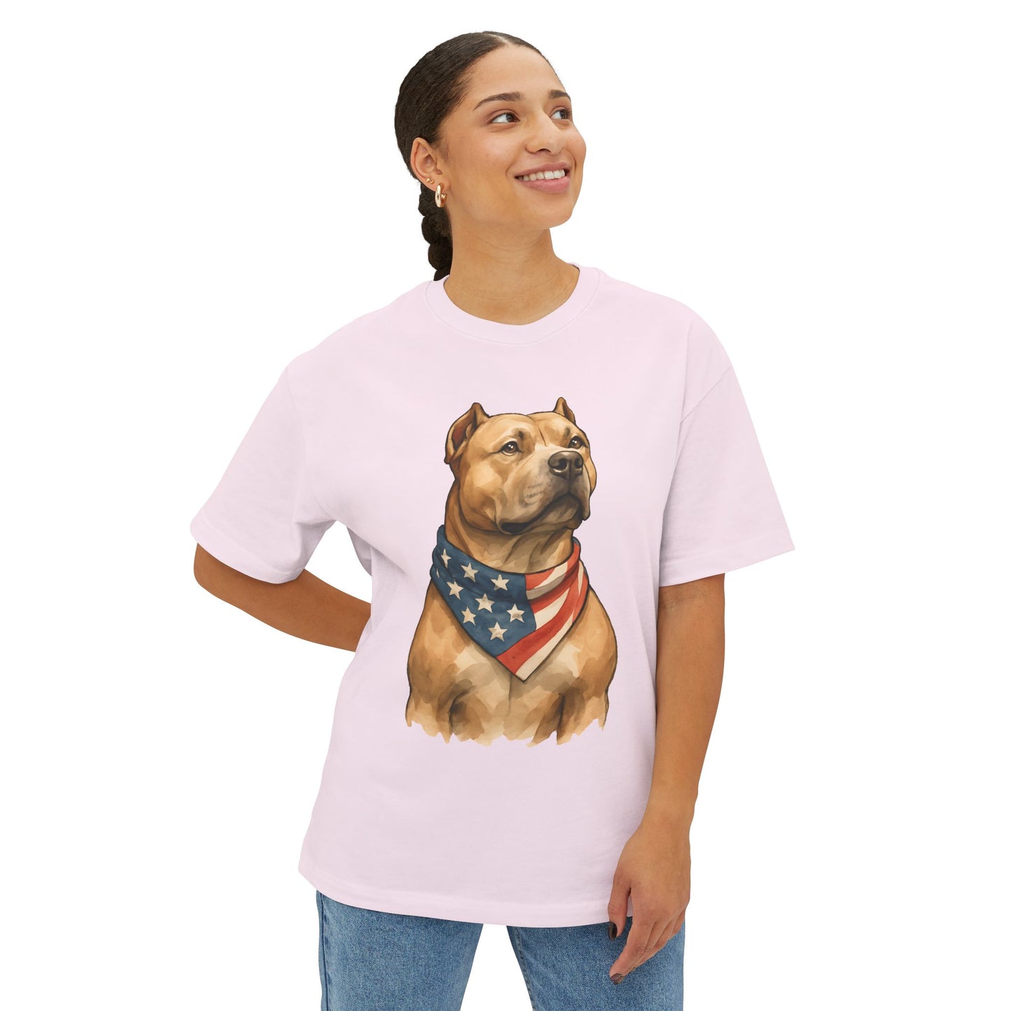 Pitbull Patriot | Bella + Canvas Tee | Double-Sided American Pride Shirt