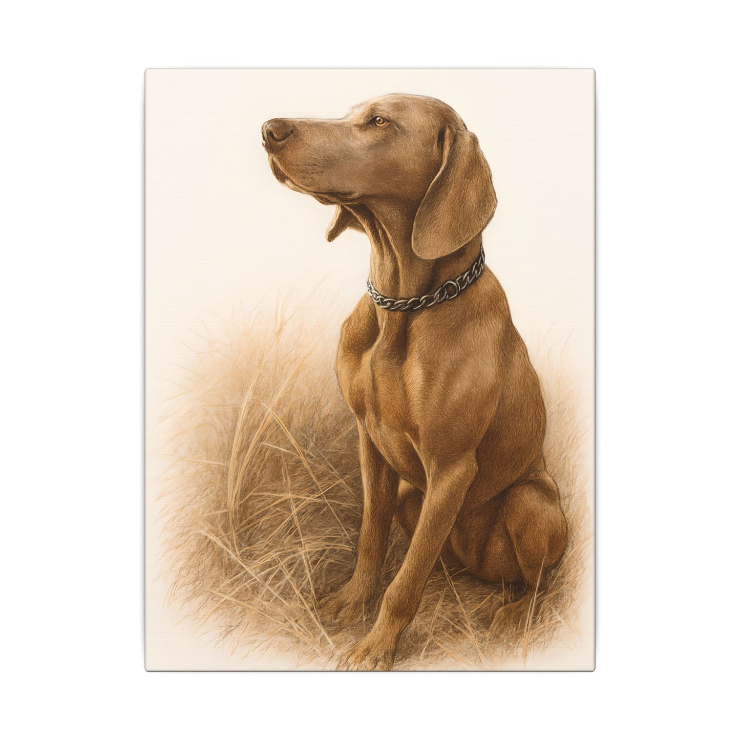 Custom Dog Portrait | Digital Pencil Sketch on Canvas Vertical